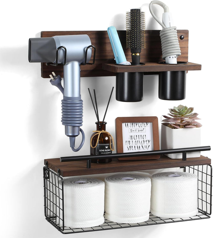 ZAVRIVA Storage Racks Wall-mounted ,Hair Tools Racks for Bathroom